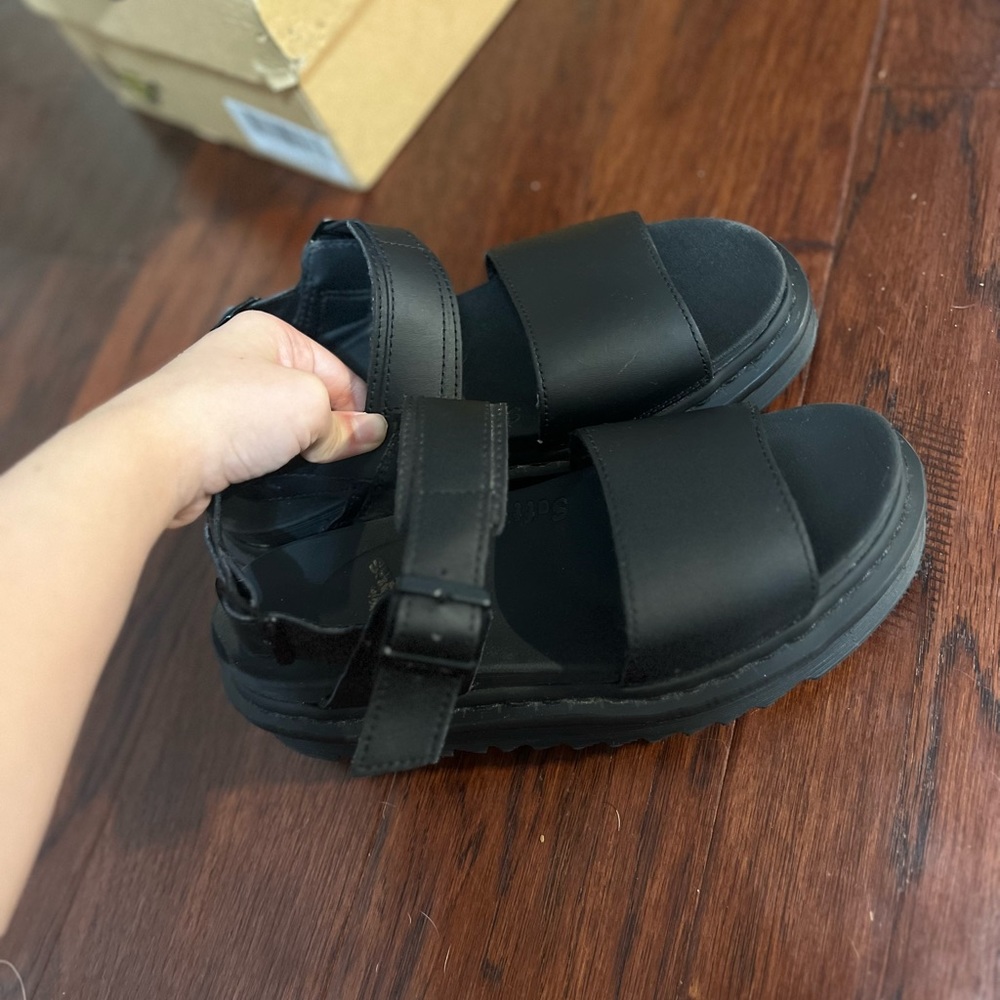 Black doc Martin sandals